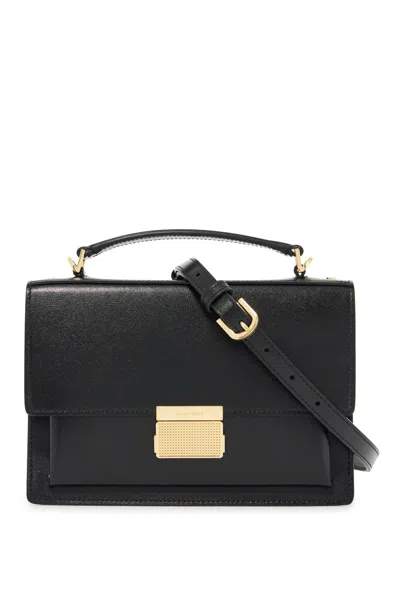 Golden Goose Venezia Bag Palmellato Leather Body Gold Metal Details In Black