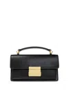 Golden Goose Venice Small Bag In Black Palmellate Leather And Gold Details In Black