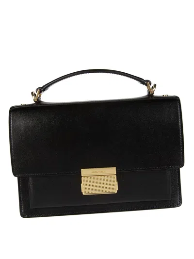 Golden Goose Venice Small Leather Briefcase Gold Closure