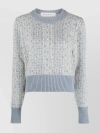 Golden Goose Journey Wool Blend Knit Cropped Sweater In Blue