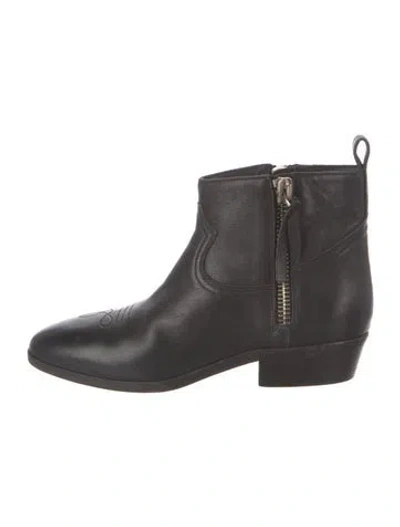 Pre-owned Golden Goose Viand Leather Boots In Black