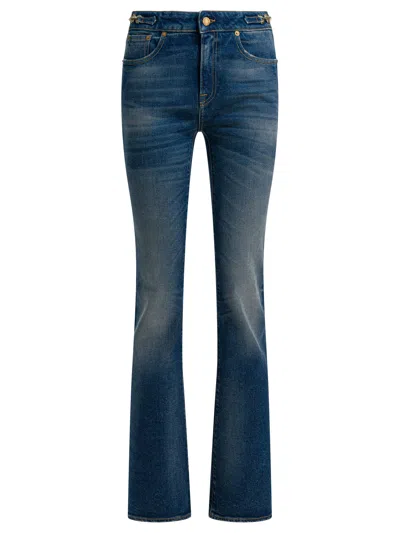 Golden Goose Bootcut Denim Trousers Featuring Five Pockets In Blue