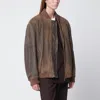 Golden Goose Vintage-effect Brown Bomber In Brown