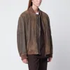Golden Goose Vintage-effect Brown Bomber In Brown