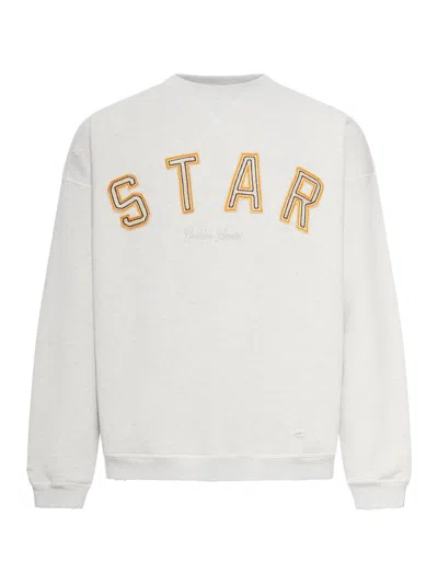 Golden Goose Vintage-effect Cotton Sweatshirt In Gray