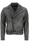 GOLDEN GOOSE VINTAGE-EFFECT LEATHER BIKER JACKET