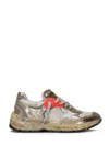 Golden Goose Vintage-finish Golden Leather Sneakers In Green