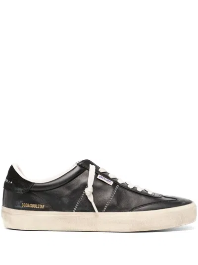 Golden Goose Vintage-inspired Black Leather Sneakers