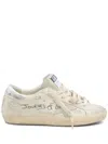 Golden Goose Vintage-inspired White Sneakers With Artistic Prints In White