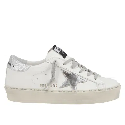 Golden Goose Vintage Leather Sneakers With Beaded Detail In White