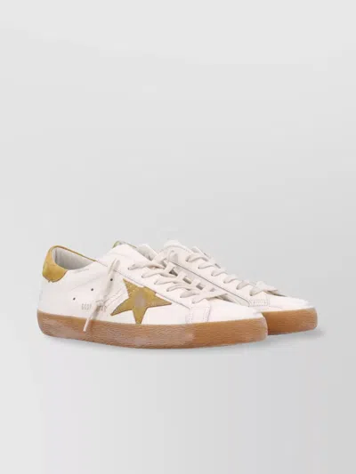 Golden Goose Vintage Leather Star Sneakers In White