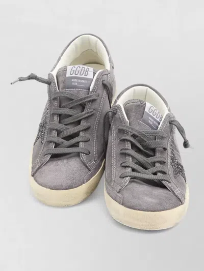 Golden Goose Vintage Star Detail Low Top Sneakers In Gray