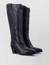 Golden Goose Vintage Star High Leather Boots In Black