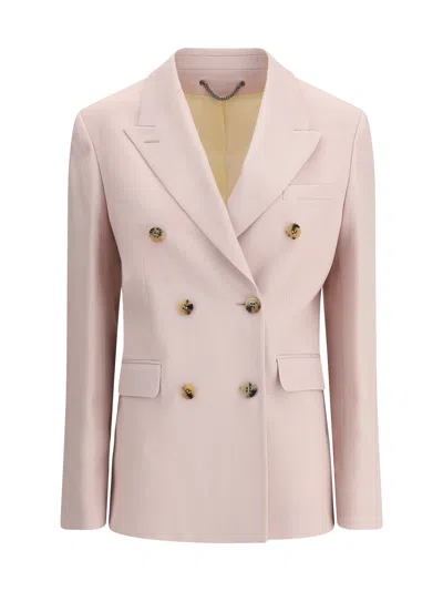 Golden Goose Light Pink Double-breasted Wool Jacket