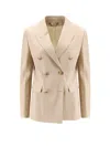Golden Goose Virgin Wool Blazer In Neutral