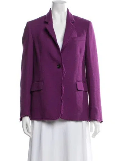 Pre-owned Golden Goose Virgin Wool Blazer In Purple