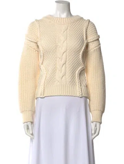 Pre-owned Golden Goose Virgin Wool Crew Neck Sweater In Neutral
