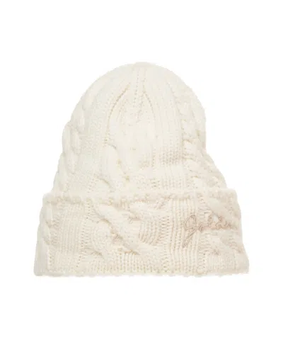 Golden Goose Virgin Wool Hat In Neutral