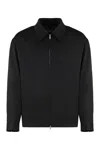 Golden Goose Black Jacket With Classic Collar And Long Sleeves In Black