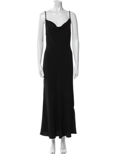 Pre-owned Golden Goose Virgin Wool Long Dress In Black
