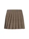 Golden Goose Midi And Mini Skirt With Checkered Pattern In Brown