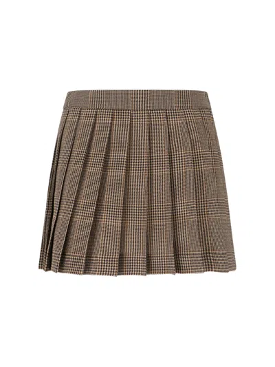 GOLDEN GOOSE VIRGIN WOOL MINI SKIRT