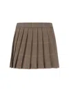 Golden Goose Midi And Mini Skirt With Checkered Pattern In Brown
