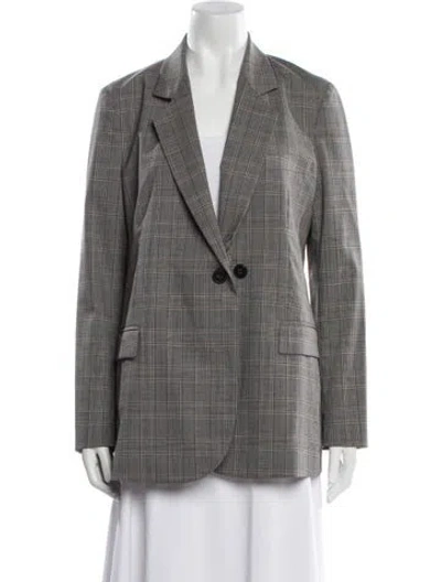 Pre-owned Golden Goose Virgin Wool Plaid Print Blazer In Multi