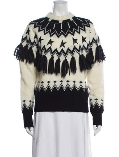 Pre-owned Golden Goose Virgin Wool Printed Sweater In Multi