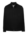 Golden Goose Black Jacket With Classic Collar And Long Sleeves In Black