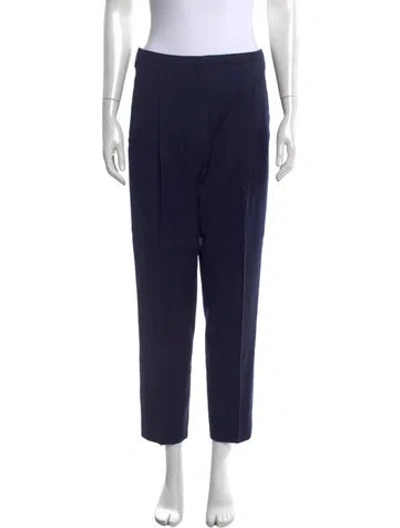 Pre-owned Golden Goose Virgin Wool Straight Leg Pants In Blue