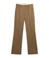 Golden Goose Virgin Wool Straight Trousers In Green