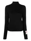 Golden Goose Classic Knit Turtleneck Sweater In Luxurious Merino Wool In Black