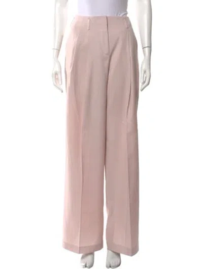 Pre-owned Golden Goose Virgin Wool Wide Leg Pants In Pink