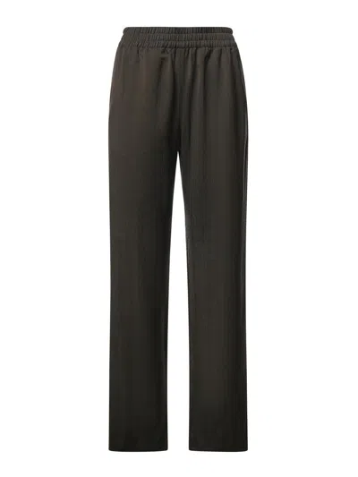 Golden Goose Viscose And Wool Blend Trousers In Dark Green