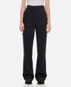 Golden Goose Deluxe Brand Viscose And Wool Crepe Relaxed Pants In Blue