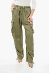Golden Goose Military Green Viscose Cargo Trousers