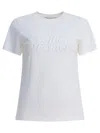 Golden Goose Jersey T-shirt With Metallic Star Detailing And Iconic Logo In White