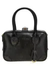 Golden Goose Structured Silhouette Top Handles Detachable Strap In Black