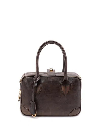 GOLDEN GOOSE `VITA` BAG WITH GOLD METAL DETAILS