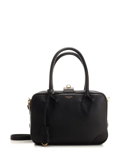 GOLDEN GOOSE VITA BLACK BOWLING BAG