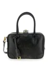Golden Goose Life Black Sheepskin Bag And Gold Details