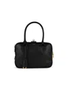 Golden Goose Life Black Sheepskin Bag And Gold Details In Black
