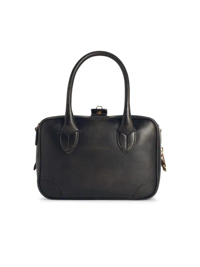 GOLDEN GOOSE BLACK LEATHER TOP CASE