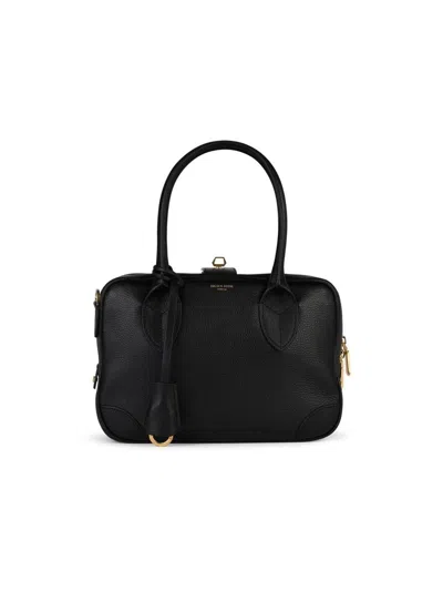 Golden Goose Black Leather Top Handle Bag