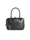 Golden Goose 'vita' Black Leather Top Case Women In Black