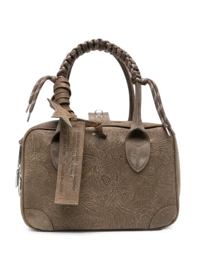 Golden Goose Vita Embossed Star-patch Shoulder Bag In Pattern