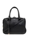 Golden Goose Life Black Sheepskin Bag And Gold Details