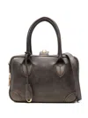 Golden Goose Structured Rectangular Shoulder Bag With Gold-tone Hardware In Brown