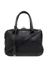 Golden Goose Life Black Sheepskin Bag And Gold Details